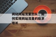 揭秘网站流量团队,如何实现网站流量的稳步增长 揭秘网站流量团队,如何实现网站流量的稳步增长
