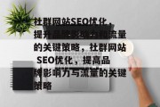 社群网站SEO优化,提升品牌影响力和流量的关键策略,社群网站 SEO优化,提高品牌影响力与流量的关键策略 社群网站SEO优化,提升品牌影响力和流量的关键策略,社群网站 SEO优化,提高品牌影响力与流量的关键策略