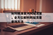 如何精准查询网站流量,全方位解析网站流量查询方法 如何精准查询网站流量,全方位解析网站流量查询方法