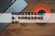 揭秘网站流量背后的价值,为何网站流量如此值钱? 揭秘网站流量背后的价值,为何网站流量如此值钱?