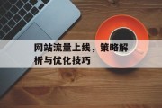 网站流量上线,策略解析与优化技巧 网站流量上线,策略解析与优化技巧