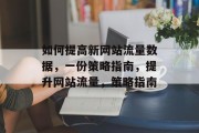 如何提高新网站流量数据，一份策略指南，提升网站流量，策略指南