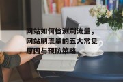 网站如何检测刷流量，网站刷流量的五大常见原因与预防策略