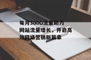 每月300G流量助力网站流量增长,开启高效网络营销新篇章 每月300G流量助力网站流量增长,开启高效网络营销新篇章