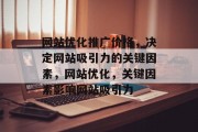 网站优化推广价格,决定网站吸引力的关键因素,网站优化,关键因素影响网站吸引力 网站优化推广价格,决定网站吸引力的关键因素,网站优化,关键因素影响网站吸引力