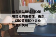 山东网站建设SEO策略优化的重要性,山东,SEO策略优化企业发展的关键 山东网站建设SEO策略优化的重要性,山东,SEO策略优化企业发展的关键
