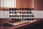 利用网站流量对接技术提升用户体验的策略,提高网站流量精准对接,策略解析与实践分享 利用网站流量对接技术提升用户体验的策略,提高网站流量精准对接,策略解析与实践分享
