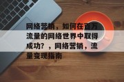 网络营销，如何在百万流量的网络世界中取得成功？，网络营销，流量变现指南