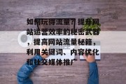 如何玩得流量?提升网站运营效率的秘密武器,提高网站流量秘籍,利用关键词、内容优化和社交媒体推广 如何玩得流量?提升网站运营效率的秘密武器,提高网站流量秘籍,利用关键词、内容优化和社交媒体推广