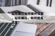 钻石展位如何提升流量,钻石展位,如何提高流量? 钻石展位如何提升流量,钻石展位,如何提高流量?