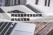 网站流量激增背后的挑战与应对策略 网站流量激增背后的挑战与应对策略