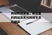 揭秘网络黑幕,刷流量的网站及其对网络生态的破坏 揭秘网络黑幕,刷流量的网站及其对网络生态的破坏