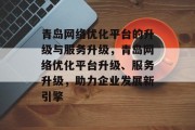 青岛网络优化平台的升级与服务升级，青岛网络优化平台升级、服务升级，助力企业发展新引擎