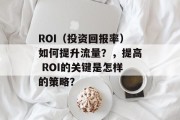 ROI(投资回报率)如何提升流量?,提高 ROI的关键是怎样的策略? ROI(投资回报率)如何提升流量?,提高 ROI的关键是怎样的策略?