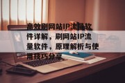 高效刷网站IP流量软件详解,刷网站IP流量软件,原理解析与使用技巧分享 高效刷网站IP流量软件详解,刷网站IP流量软件,原理解析与使用技巧分享