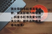 优化你的小红书流量分析，提高影响力和销售，抖音小红书流量分析大公开！提升品牌曝光率与销售!