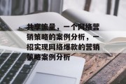 共享流量,一个网络营销策略的案例分析,一招实现网络爆款的营销策略案例分析 共享流量,一个网络营销策略的案例分析,一招实现网络爆款的营销策略案例分析