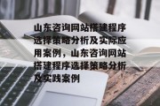山东咨询网站搭建程序选择策略分析及实际应用案例,山东咨询网站搭建程序选择策略分析及实践案例 山东咨询网站搭建程序选择策略分析及实际应用案例,山东咨询网站搭建程序选择策略分析及实践案例