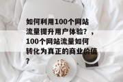 如何利用100个网站流量提升用户体验？，100个网站流量如何转化为真正的商业价值？