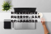 如何查看网站的流量,网站流量分析,从头开始的一步步操作指南 如何查看网站的流量,网站流量分析,从头开始的一步步操作指南