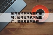 插件驱动的网站推广策略,插件驱动式网站推广,策略及案例分析 插件驱动的网站推广策略,插件驱动式网站推广,策略及案例分析