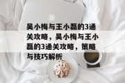 吴小梅与王小磊的3通关攻略，吴小梅与王小磊的3通关攻略，策略与技巧解析