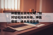 神医傻后游戏攻略，如何轻松闯关升级，神医傻后，通关升级指南