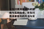 京东付费流量提升的策略与实践指南,京东付费流量提升的方法与实践指南 京东付费流量提升的策略与实践指南,京东付费流量提升的方法与实践指南