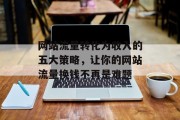 网站流量转化为收入的五大策略,让你的网站流量换钱不再是难题 网站流量转化为收入的五大策略,让你的网站流量换钱不再是难题