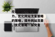 挖掘10000用户潜力,优化网站流量策略的策略,提升网站流量,优化策略一探究竟 挖掘10000用户潜力,优化网站流量策略的策略,提升网站流量,优化策略一探究竟