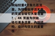 网站权重4只有几百流量,为何看似平淡无奇的页面会吸引大量流量?,4K 页面为何能吸引更多流量,内部结构、设计与优化的重要性 网站权重4只有几百流量,为何看似平淡无奇的页面会吸引大量流量?,4K 页面为何能吸引更多流量,内部结构、设计与优化的重要性