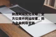 陕西网站优化攻略,全方位提升网站权重,助力企业网络营销 陕西网站优化攻略,全方位提升网站权重,助力企业网络营销