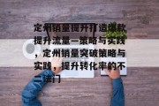 定州销量提升打造爆款提升流量—策略与实践,定州销量突破策略与实践,提升转化率的不二法门 定州销量提升打造爆款提升流量—策略与实践,定州销量突破策略与实践,提升转化率的不二法门