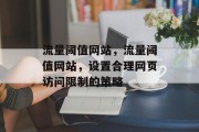 流量阈值网站，流量阈值网站，设置合理网页访问限制的策略