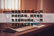 电信免流量网站，一网到底的真相，揭开电信免流量网站揭秘，一网到底的真实面目
