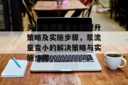 关于泵流量变小的提升策略及实施步骤,泵流量变小的解决策略与实施步骤 关于泵流量变小的提升策略及实施步骤,泵流量变小的解决策略与实施步骤