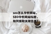 seo怎么分析网站,SEO分析网站标题,如何提取关键信息? seo怎么分析网站,SEO分析网站标题,如何提取关键信息?