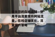 优化您的在线店铺—使用平台流量提升网站流量，在线店铺优化，流量提升策略