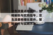 京东流量点样提升,策略解析与实践指导,京东流量精细化提升,策略解析与实践方法 京东流量点样提升,策略解析与实践指导,京东流量精细化提升,策略解析与实践方法