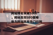 网站排名突破1000，揭秘高效SEO策略助力网站跃升热门行列