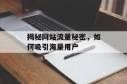 揭秘网站流量秘密，如何吸引海量用户
