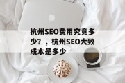 杭州SEO费用究竟多少？，杭州SEO大致成本是多少