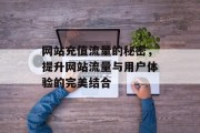 网站充值流量的秘密，提升网站流量与用户体验的完美结合