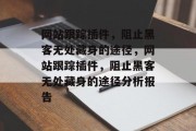 网站跟踪插件，阻止黑客无处藏身的途径，网站跟踪插件，阻止黑客无处藏身的途径分析报告
