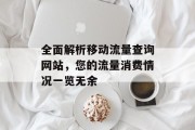 全面解析移动流量查询网站,您的流量消费情况一览无余 全面解析移动流量查询网站,您的流量消费情况一览无余
