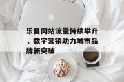 乐昌网站流量持续攀升,数字营销助力城市品牌新突破 乐昌网站流量持续攀升,数字营销助力城市品牌新突破