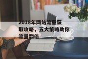 2018年网站流量获取攻略,五大策略助你流量翻倍 2018年网站流量获取攻略,五大策略助你流量翻倍