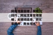 网站流量管理，策略与技巧，网站流量管理策略，关键词选择、转化率提升、爬虫技术