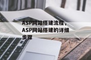 ASP网站搭建流程,ASP网站搭建的详细步骤