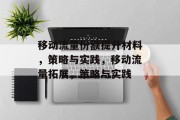 移动流量份额提升材料,策略与实践,移动流量拓展,策略与实践